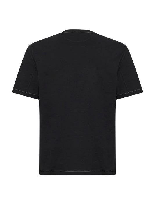 Black Solomeo crest crewneck T-shirt