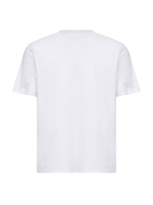 White Solomeo crest crewneck T-shirt