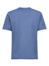 T-shirt in cotone azzurro con Faux Layering