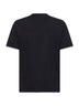 T-shirt in cotone nero con Faux Layering