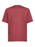 T-shirt in cotone corallo con Faux Layering