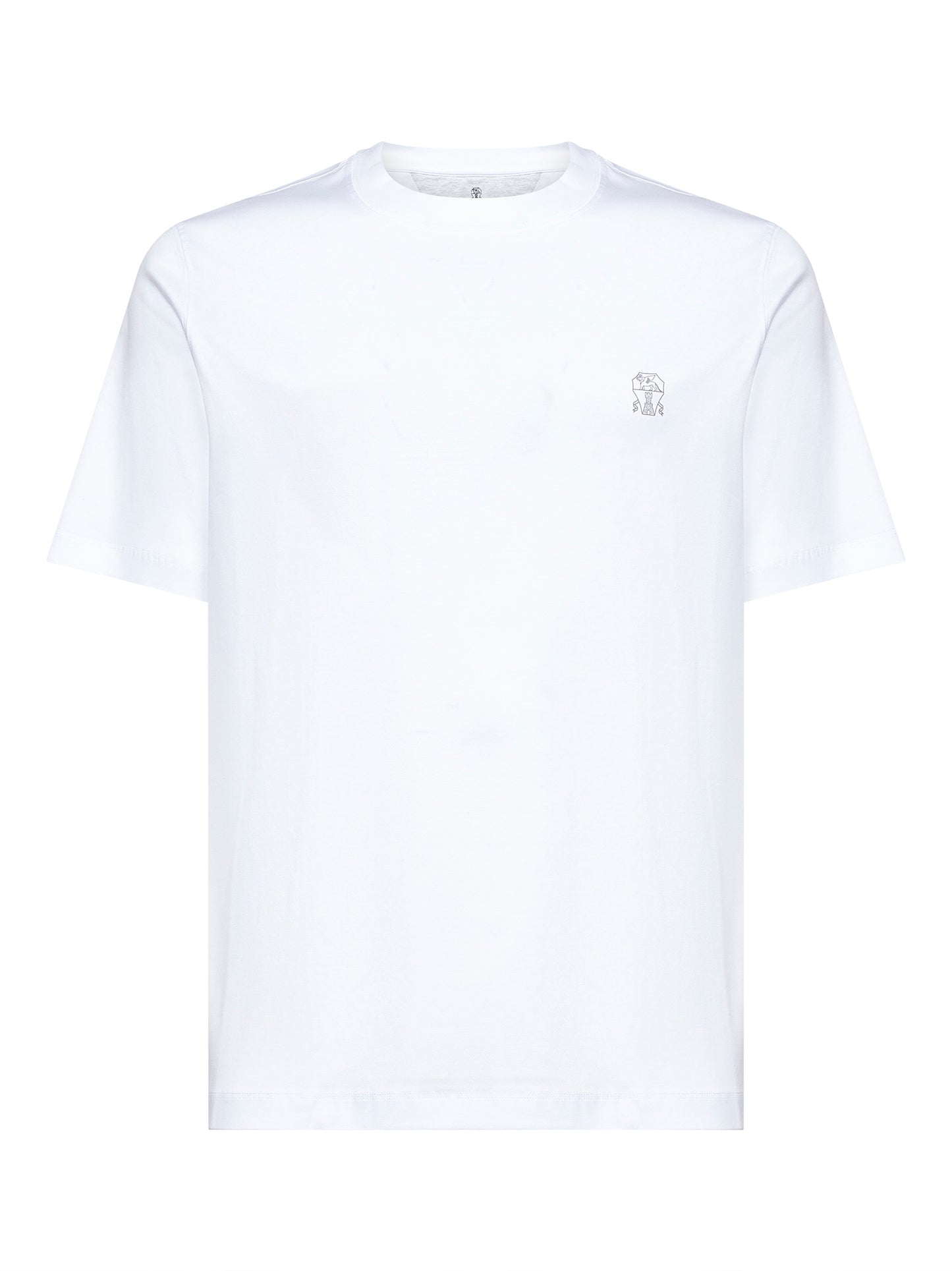 T-shirt bianca con stemma Solomeo