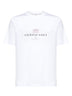 T-shirt girocollo in jersey bianco con stampa