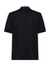 Polo in jersey di cotone nero con logo