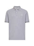 Polo in jersey di cotone grigio con logo