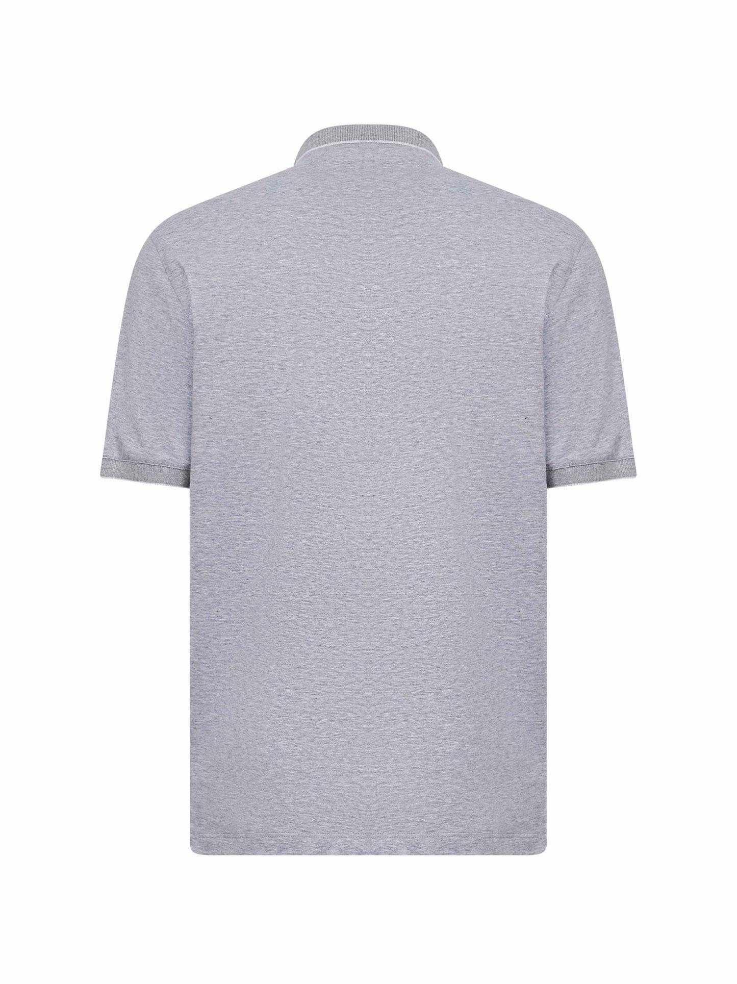 Polo in jersey di cotone grigio con logo