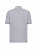 Polo in jersey di cotone grigio con logo