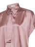Camicia in raso stretch rosa antico con monile<BR/>