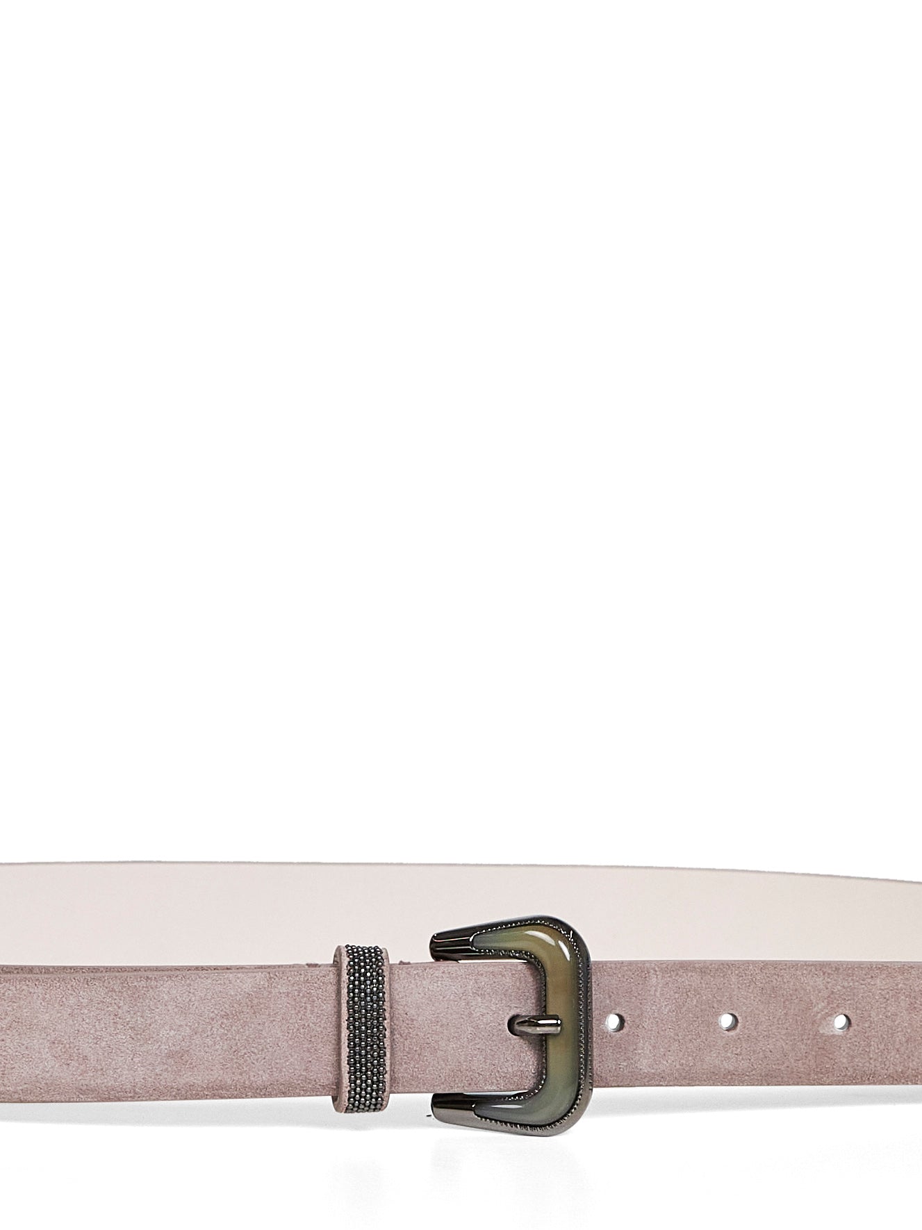 Light brown suede Shiny Loop belt