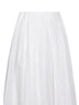 Gonna midi in organza di cotone bianco