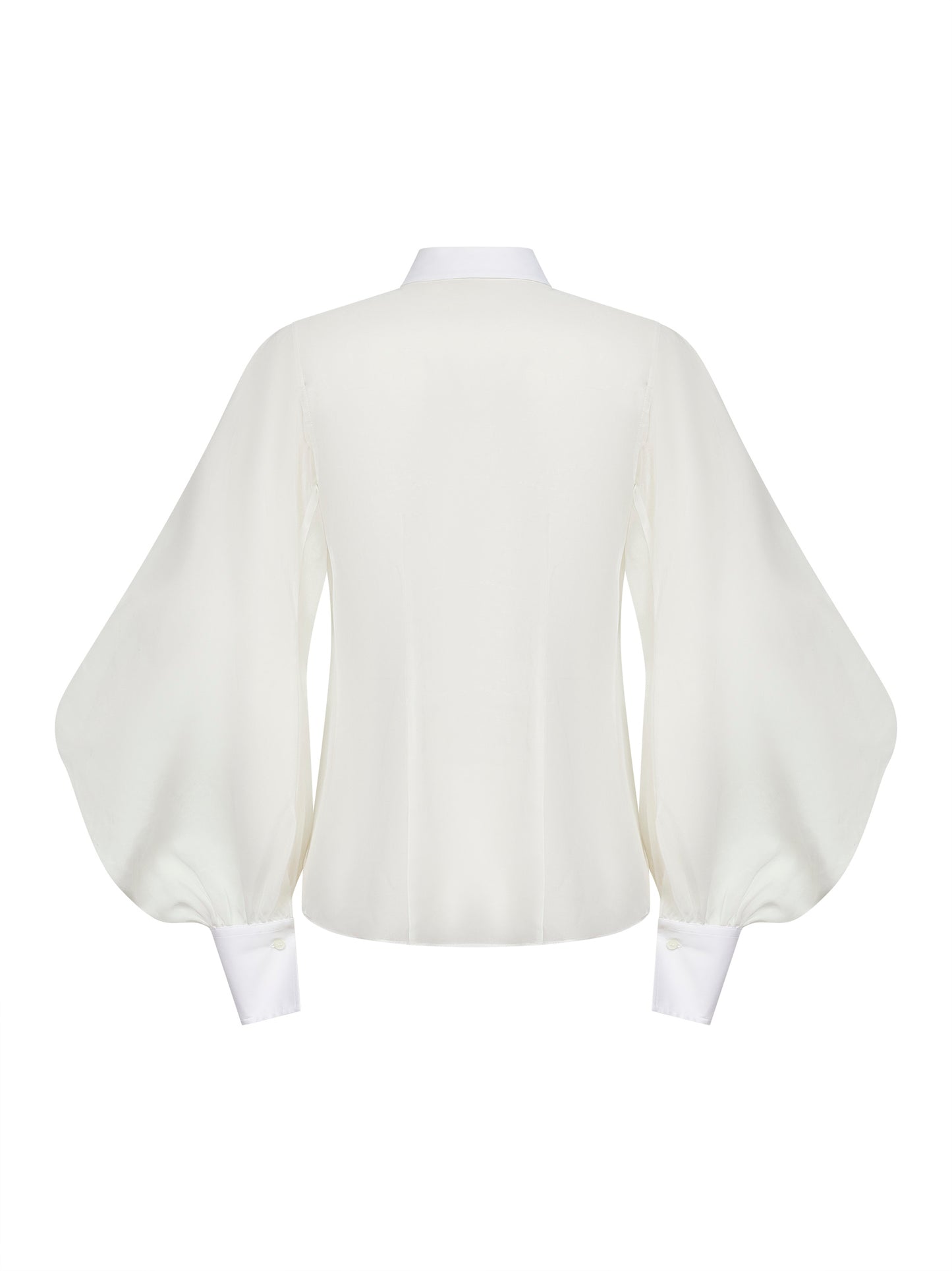 White cotton organza shirt