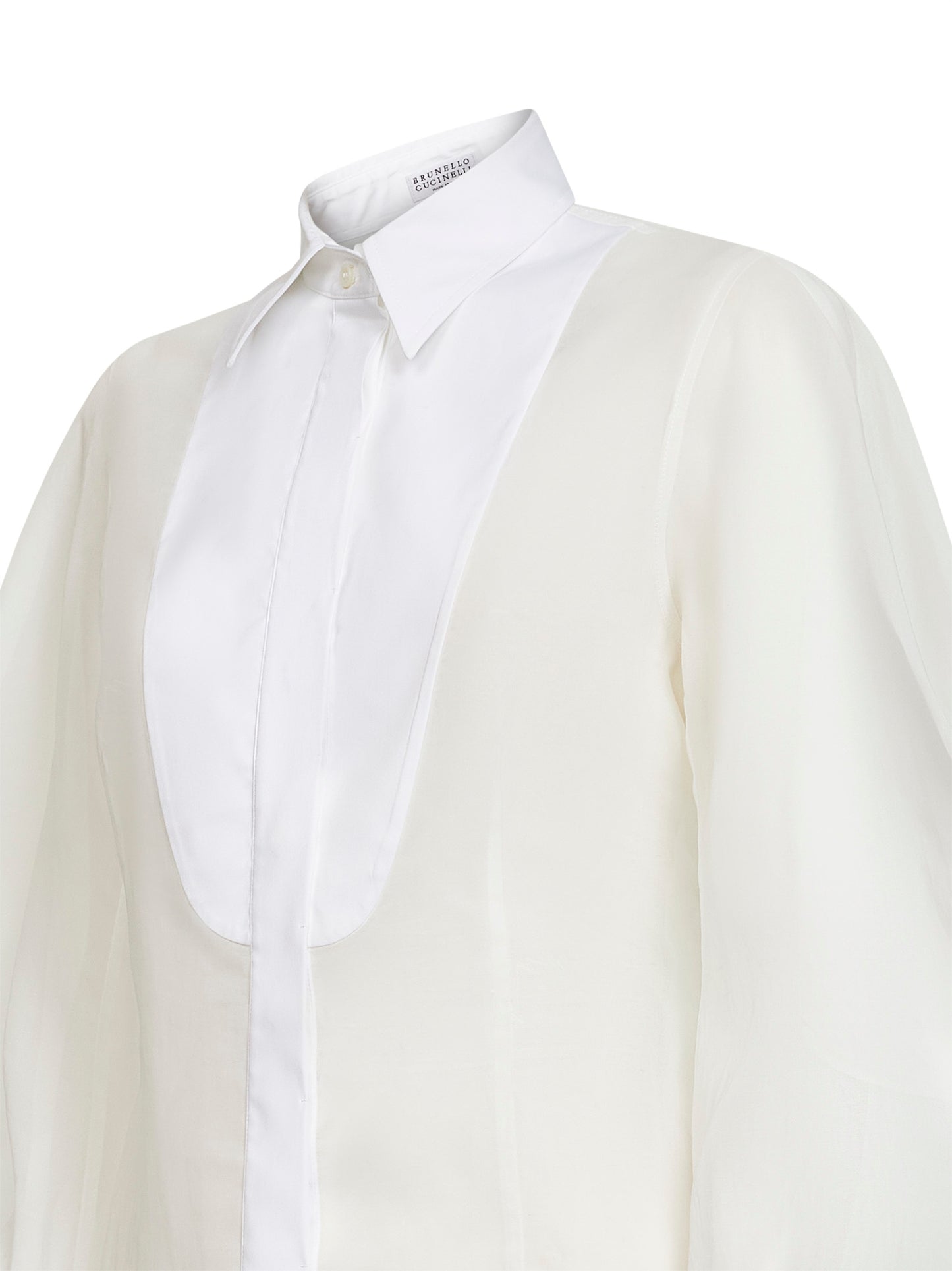 White cotton organza shirt