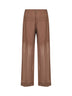 Sand organza Sartorial Track trousers with monili