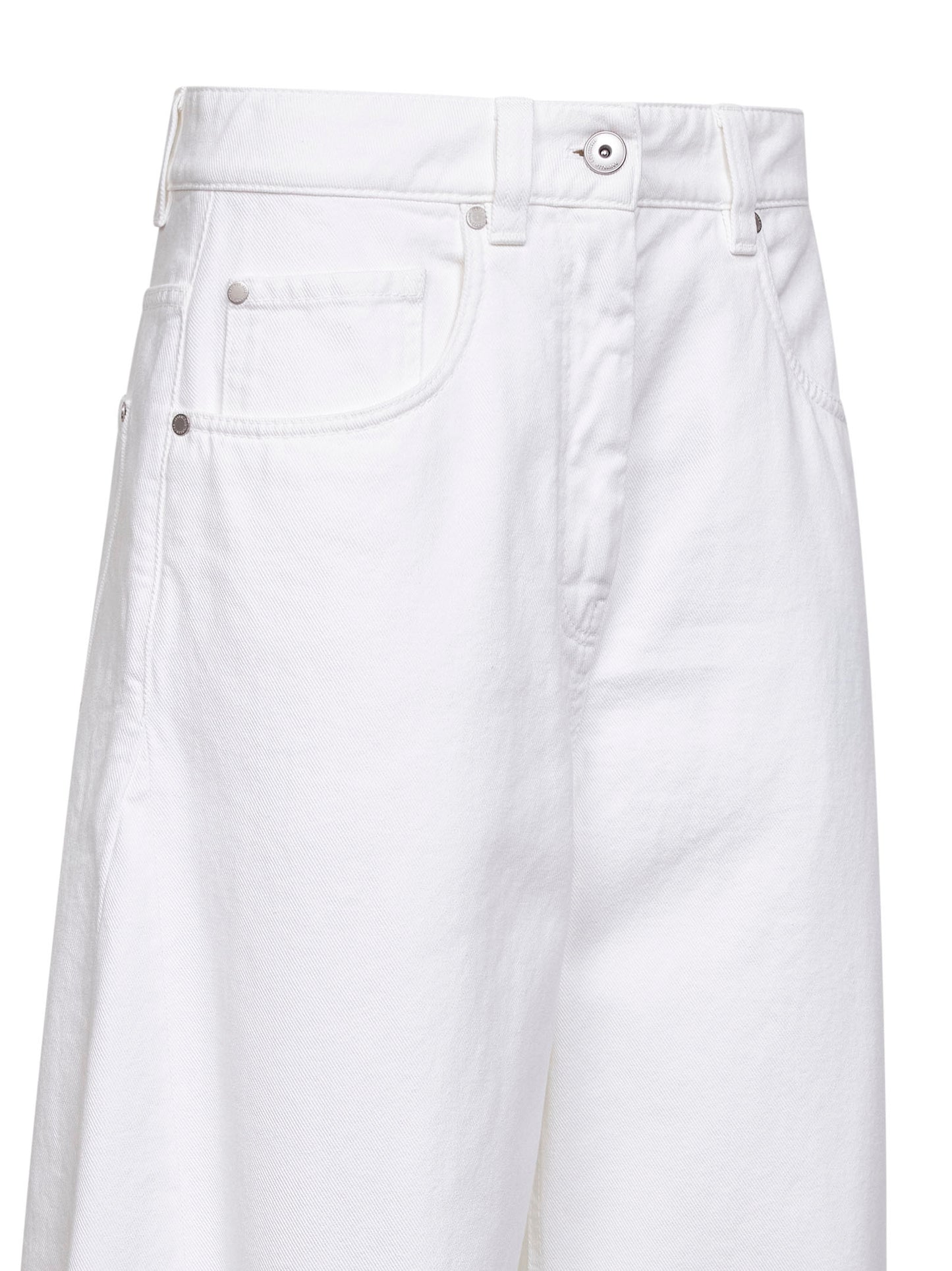 Ivory Authentic denim Relaxed jeans with monili