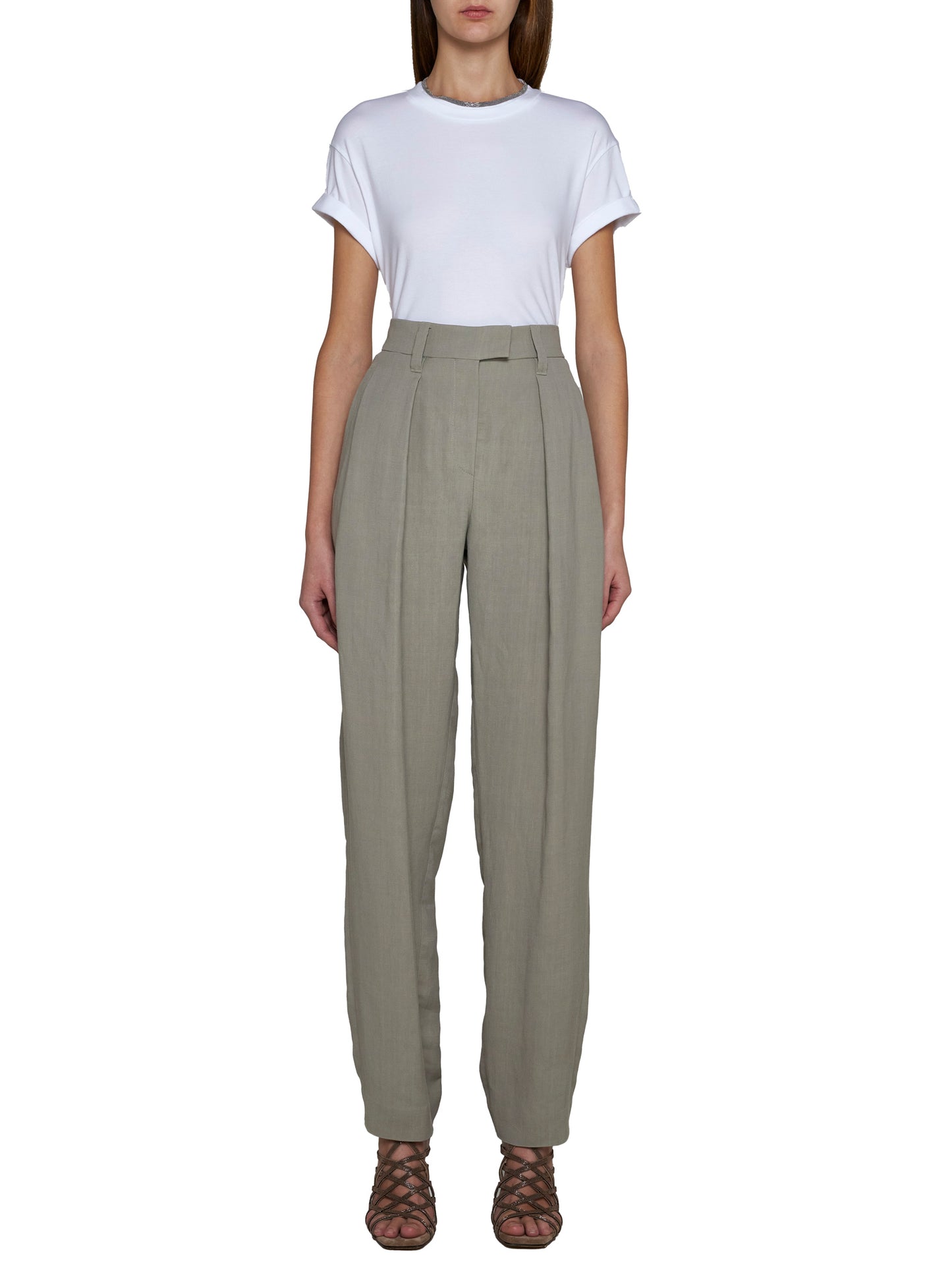 T-shirt in cotton-blend jersey with decorative details