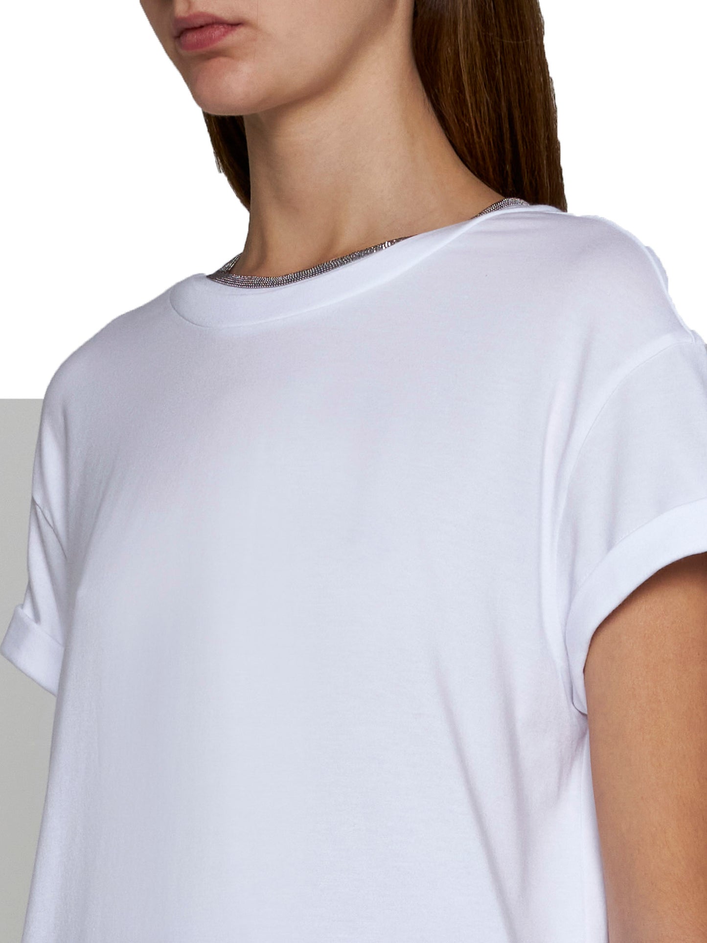 T-shirt in cotton-blend jersey with decorative details