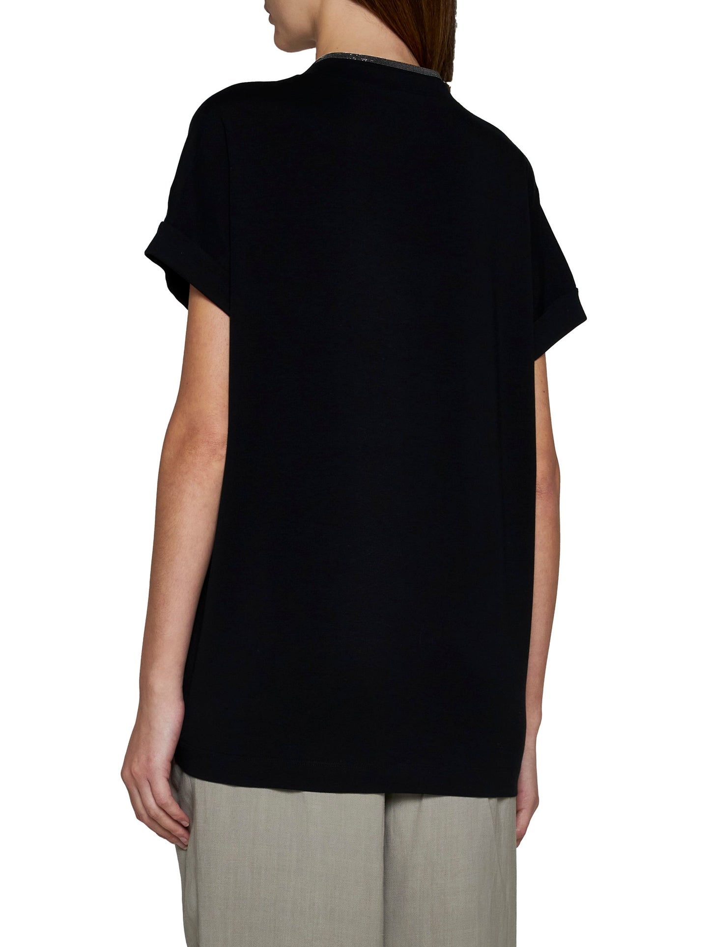 T-Shirt With Precious Neckline