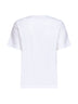 T-shirt in jersey di cotone bianco con Shiny Tab