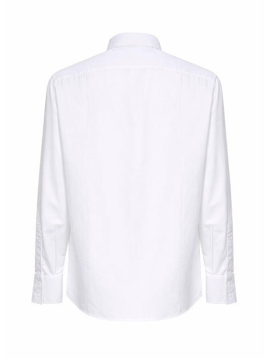 White cotton basic fit shirt