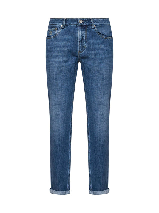 Jeans traditional fit in denim leggero blu