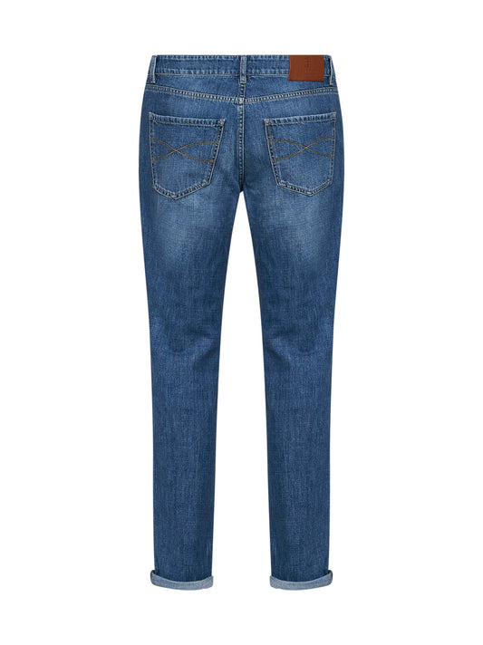 Jeans traditional fit in denim leggero blu