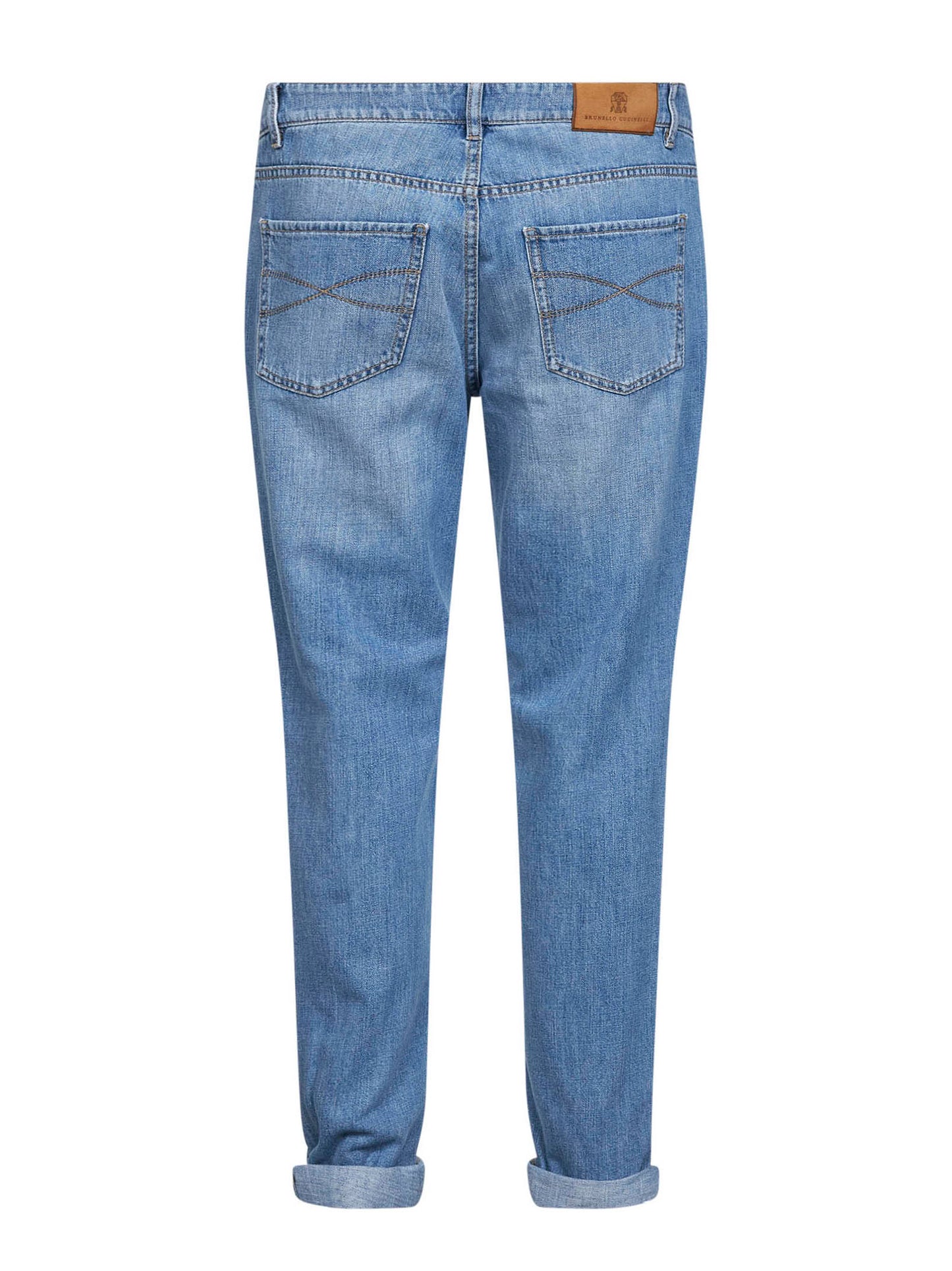Light blue denim traditional fit jeans