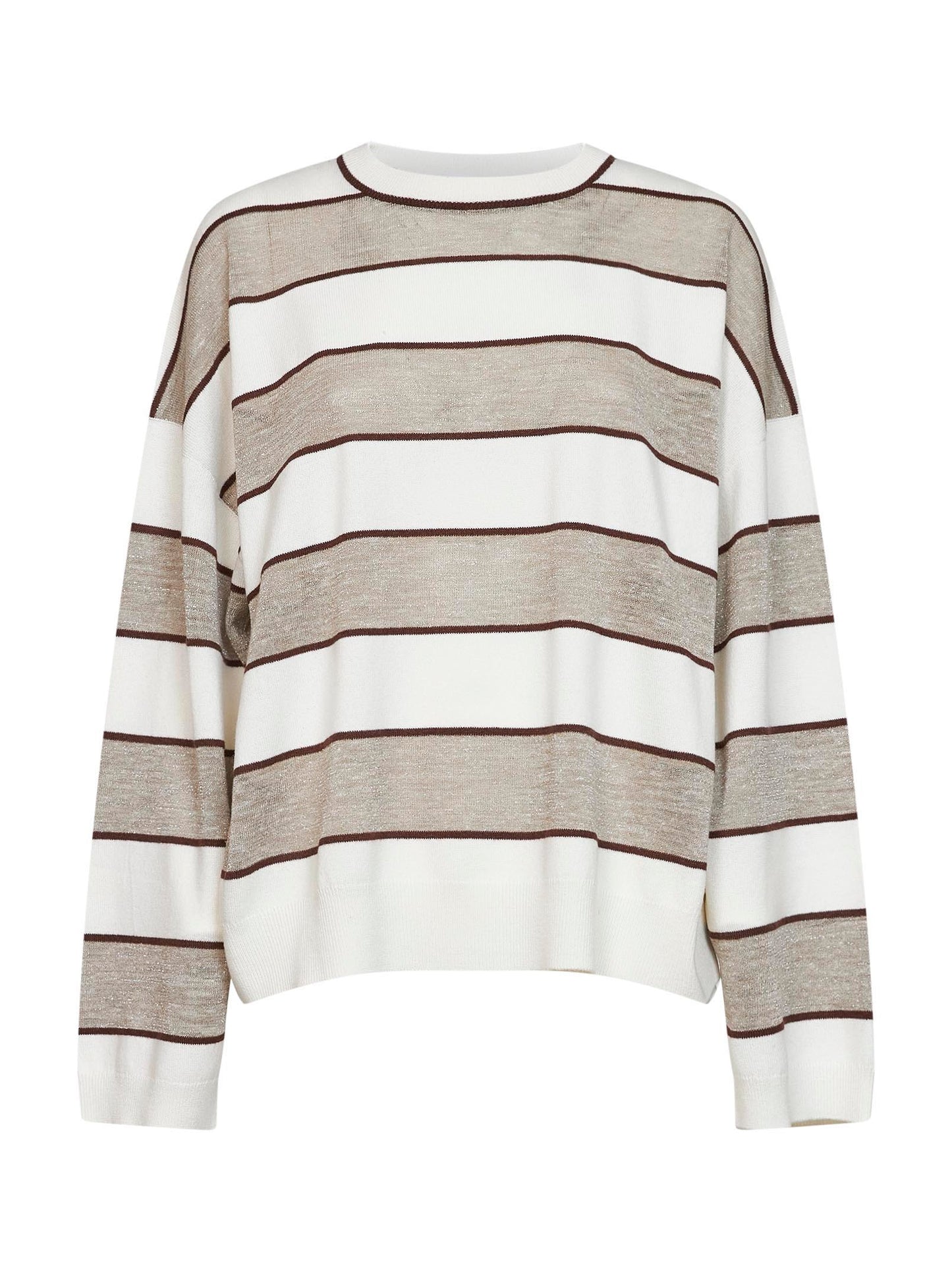 Pullover in maglia Sparkling Stripes multicolore