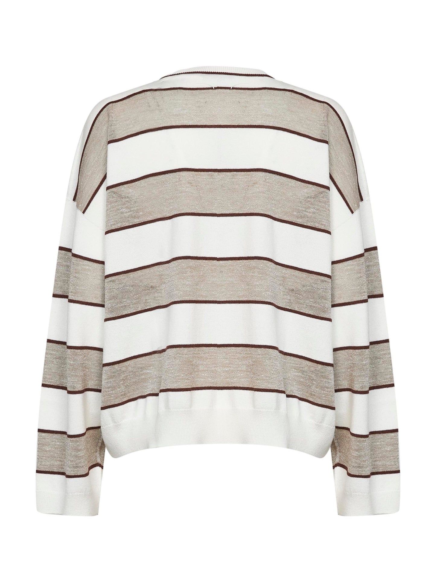 Pullover in maglia Sparkling Stripes multicolore