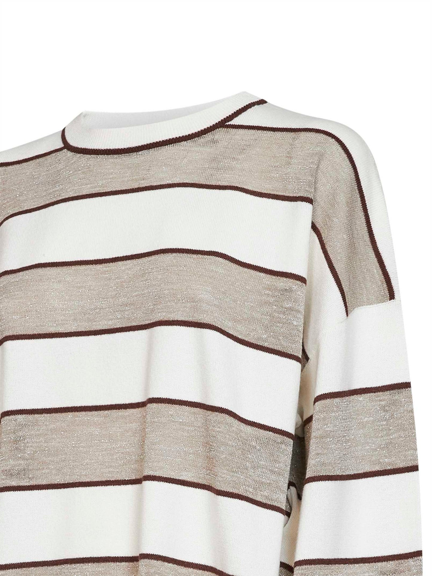 Pullover in maglia Sparkling Stripes multicolore