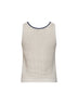 Oatmeal cotton net knit top