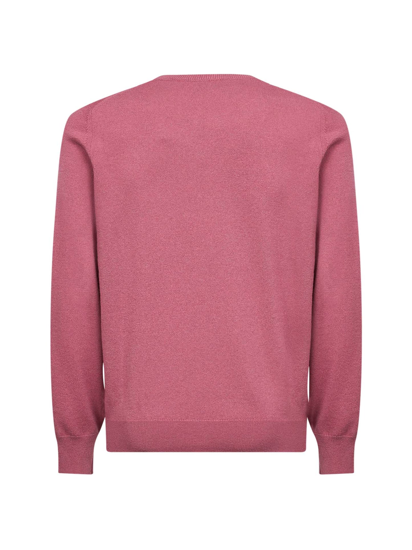 Maglia girocollo in cashmere corallo