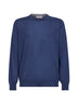 Maglia leggera in cashmere e seta blu