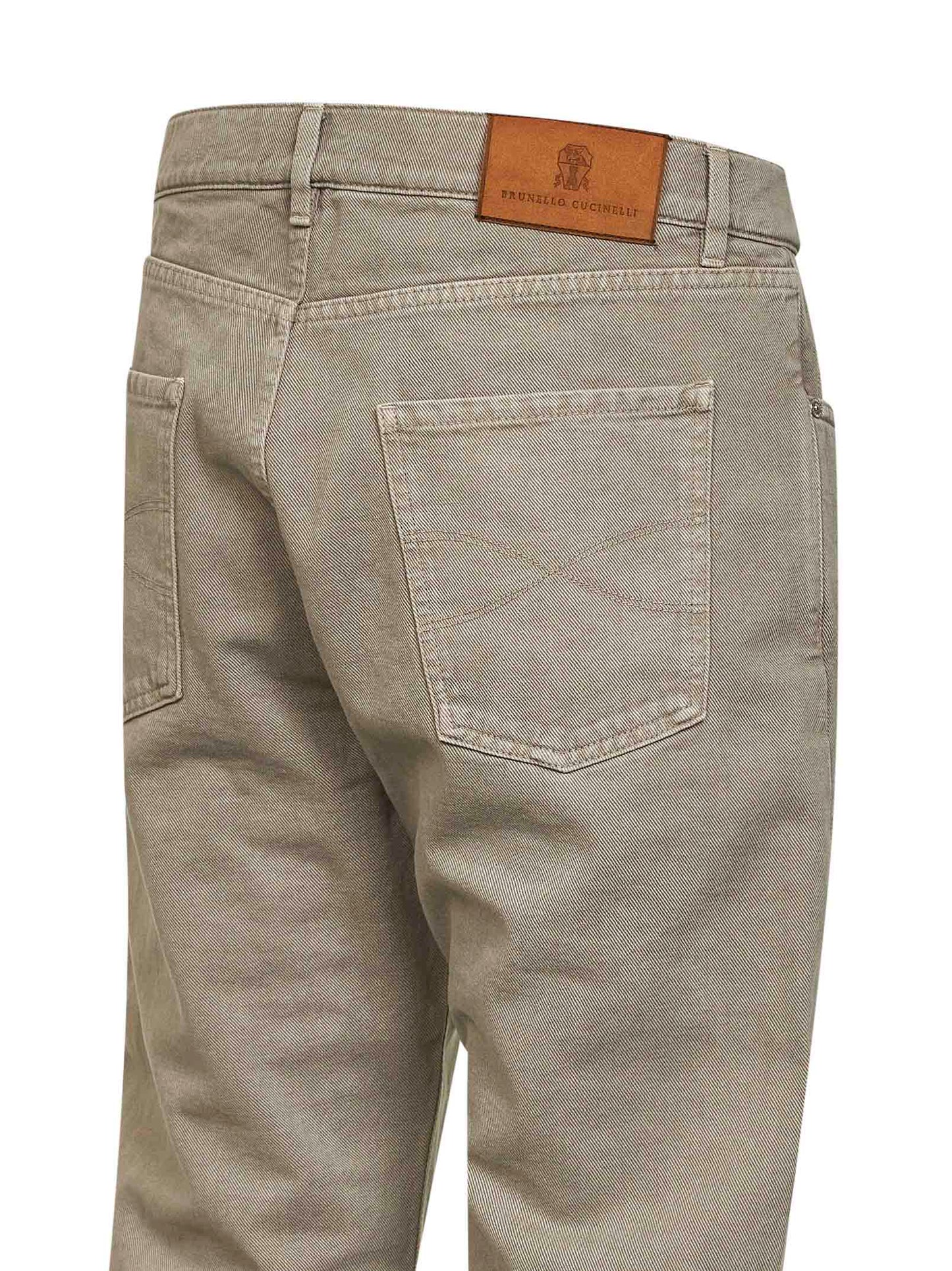 Jeans iconic fit in denim tinto capo kaki