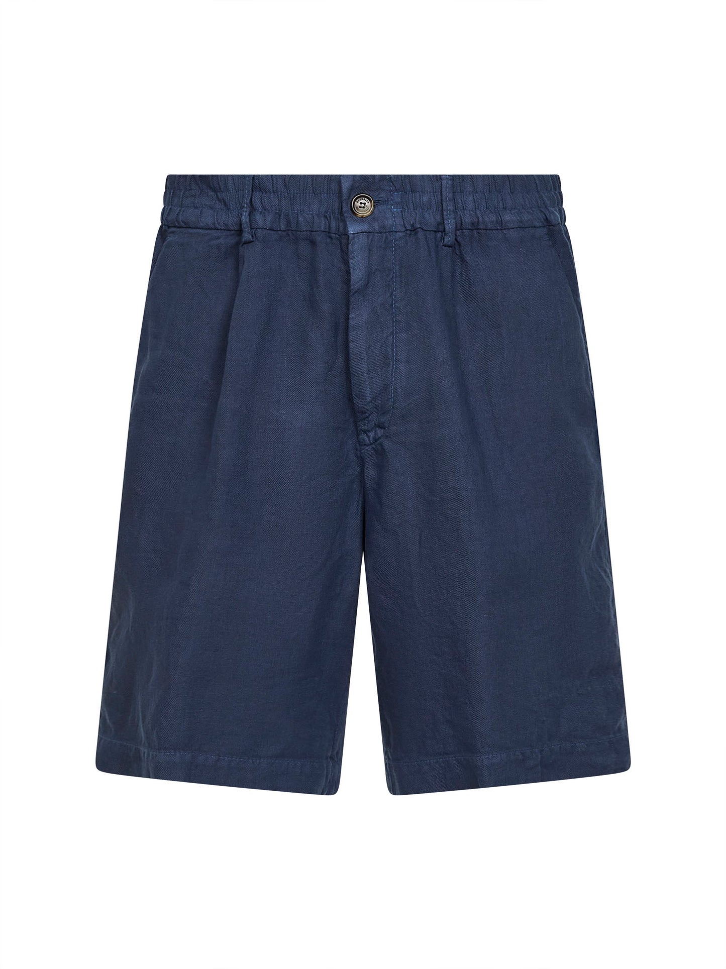 Bermuda in gabardina di lino denim