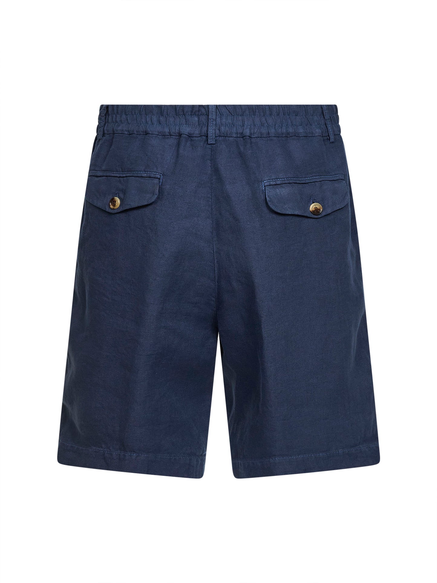 Bermuda in gabardina di lino denim