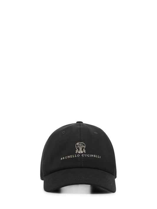 Cotton baseball cap with embroidered logo