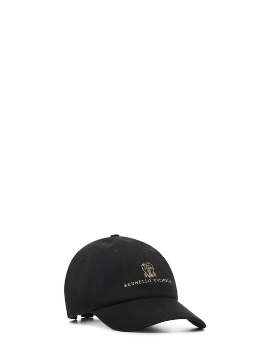 Cotton baseball cap with embroidered logo