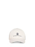 Cappello Baseball in gabardina avorio con logo