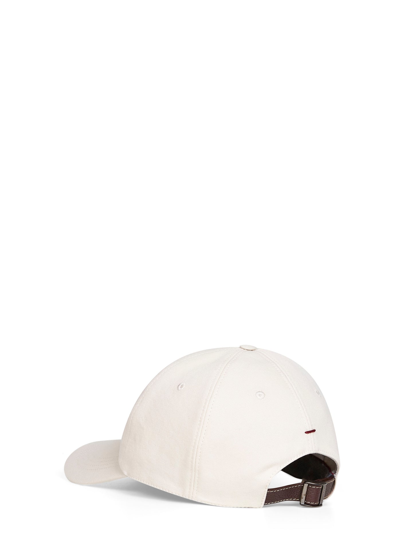 Cappello Baseball in gabardina avorio con logo