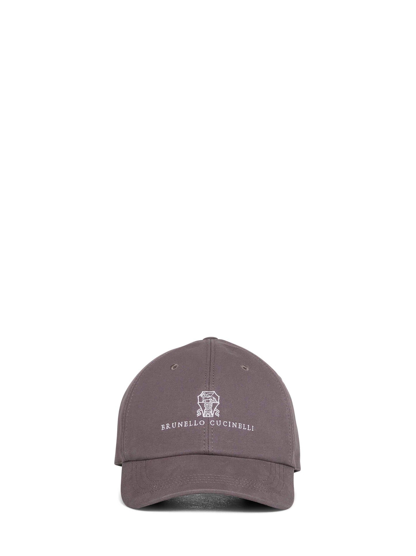 Brown gabardine logo baseball cap
