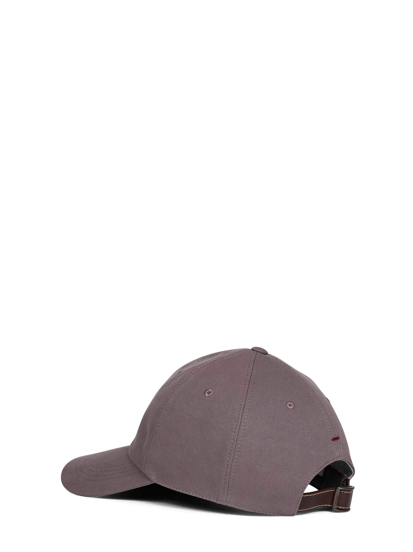 Brown gabardine logo baseball cap