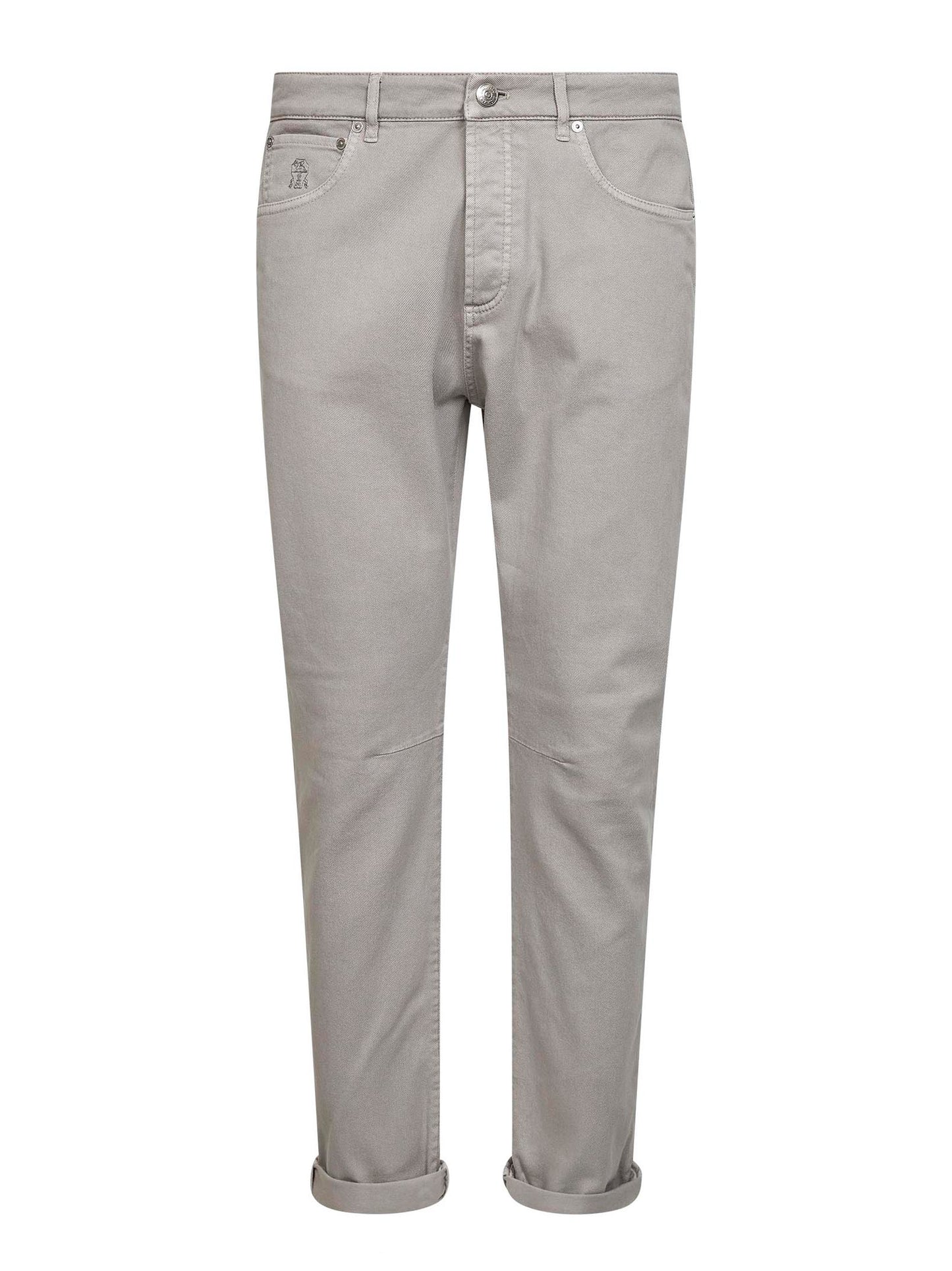 Jeans leisure fit in denim comfort grigio chiaro
