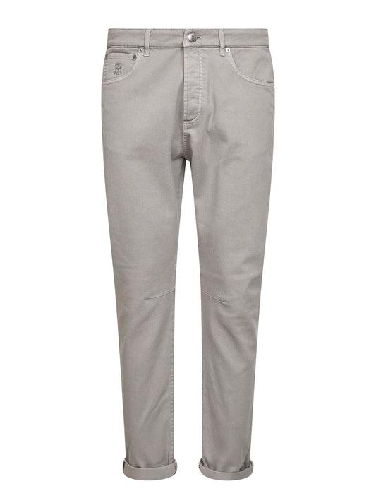 Jeans leisure fit in denim comfort grigio chiaro