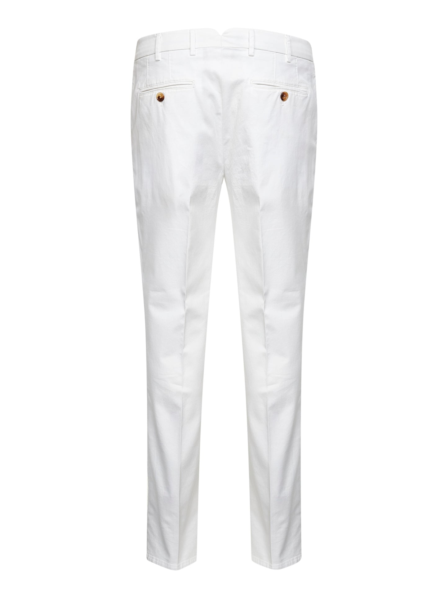 Pantaloni italian fit in gabardina bianca