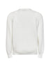 White English rib stitch cotton knit cardigan