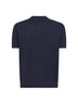 Maglia a maniche corte in cotone blu navy con logo