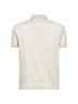 Ivory lightweight cotton knit polo shirt