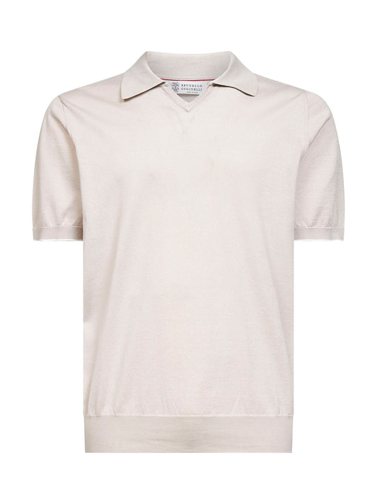 Polo in maglia di cotone juta