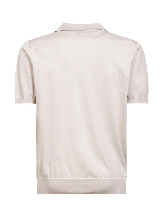 Polo in maglia di cotone juta