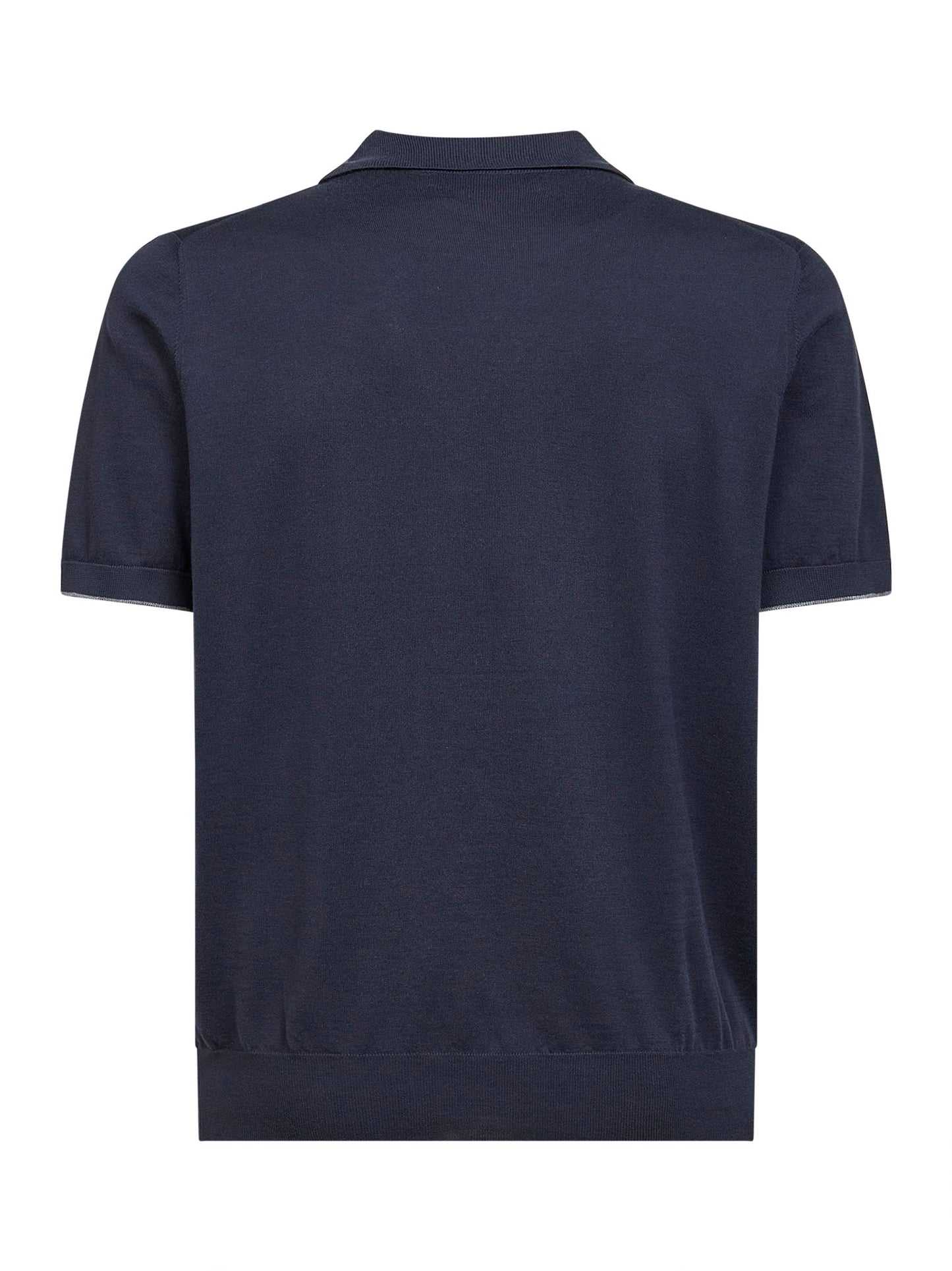 Polo in maglia di cotone blu notte